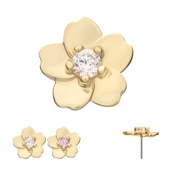 14K Gold Cherry Blossom Top (more colors) Mix Match - Image 6