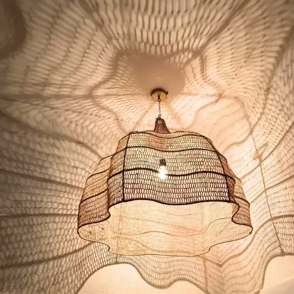 Hand woven Chandelier, Natural Wicker Chandelier (Imported from Moroco) - Image 3