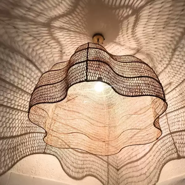 Hand woven Chandelier, Natural Wicker Chandelier (Imported from Moroco)