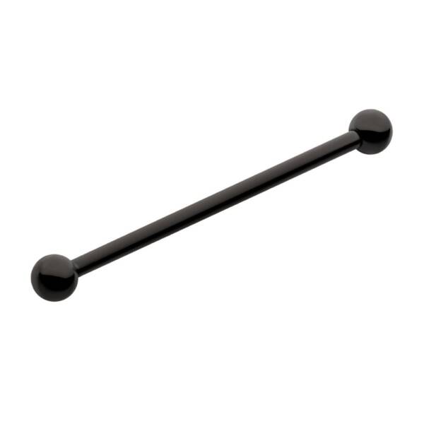 Black PVD Titanium Internally Threaded Industrial Barbells - Image 4