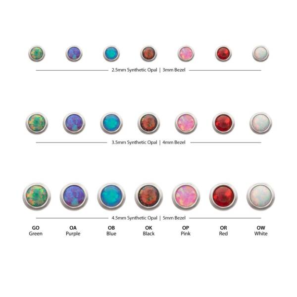 Amazing Opals (14g Titanium Interchangable Tops)